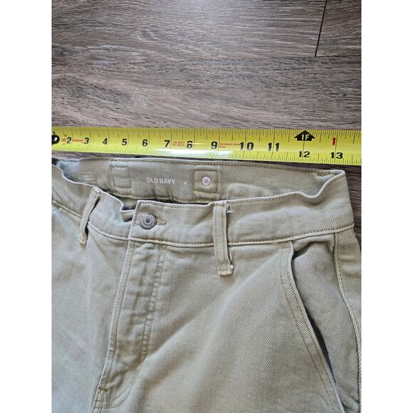 Old Navy Curvy Extra High Rise Sky Hi Straight Pants Women’s 8 Beige Utility - Picture 8 of 11